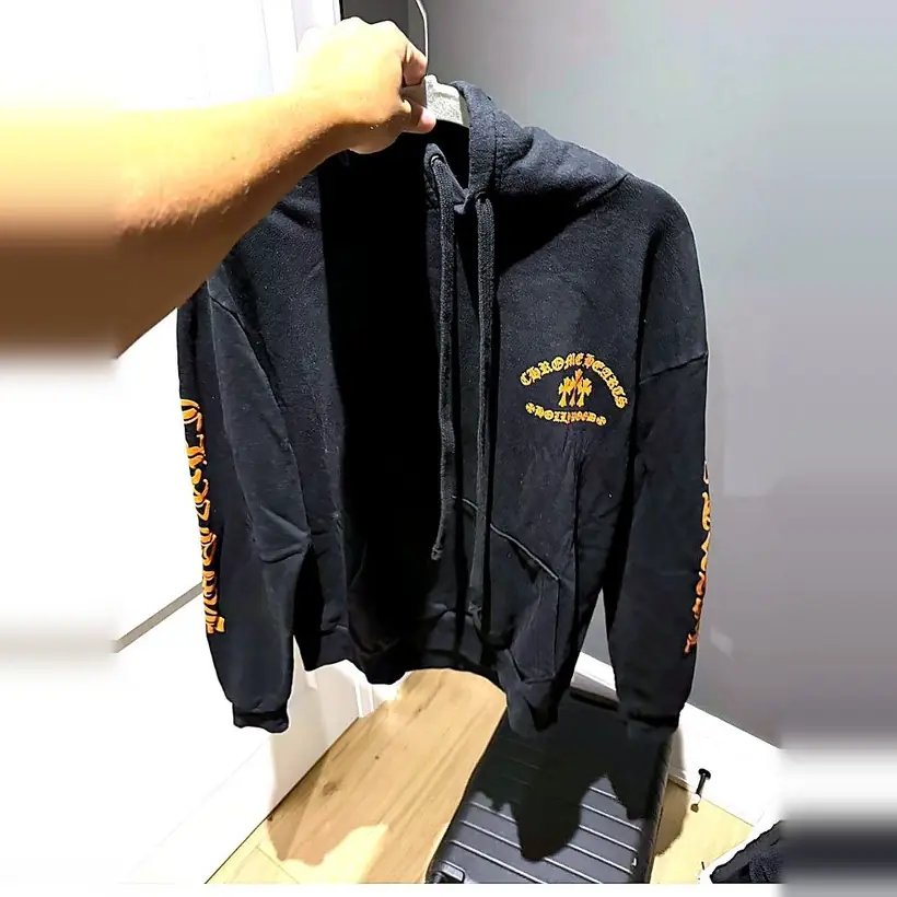 Chrome Hearts Hollywood Zip Hoodie — Black/Orange