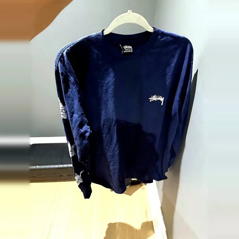 Stüssy Long Sleeve Tee — Navy