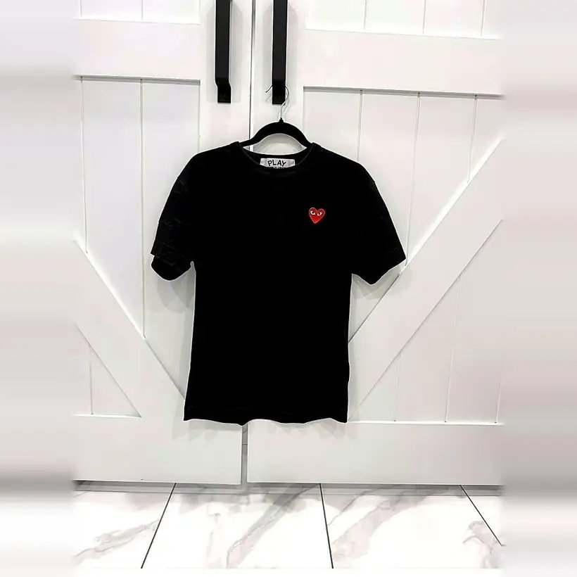 Comme des Garçons PLAY Heart Tee — Black